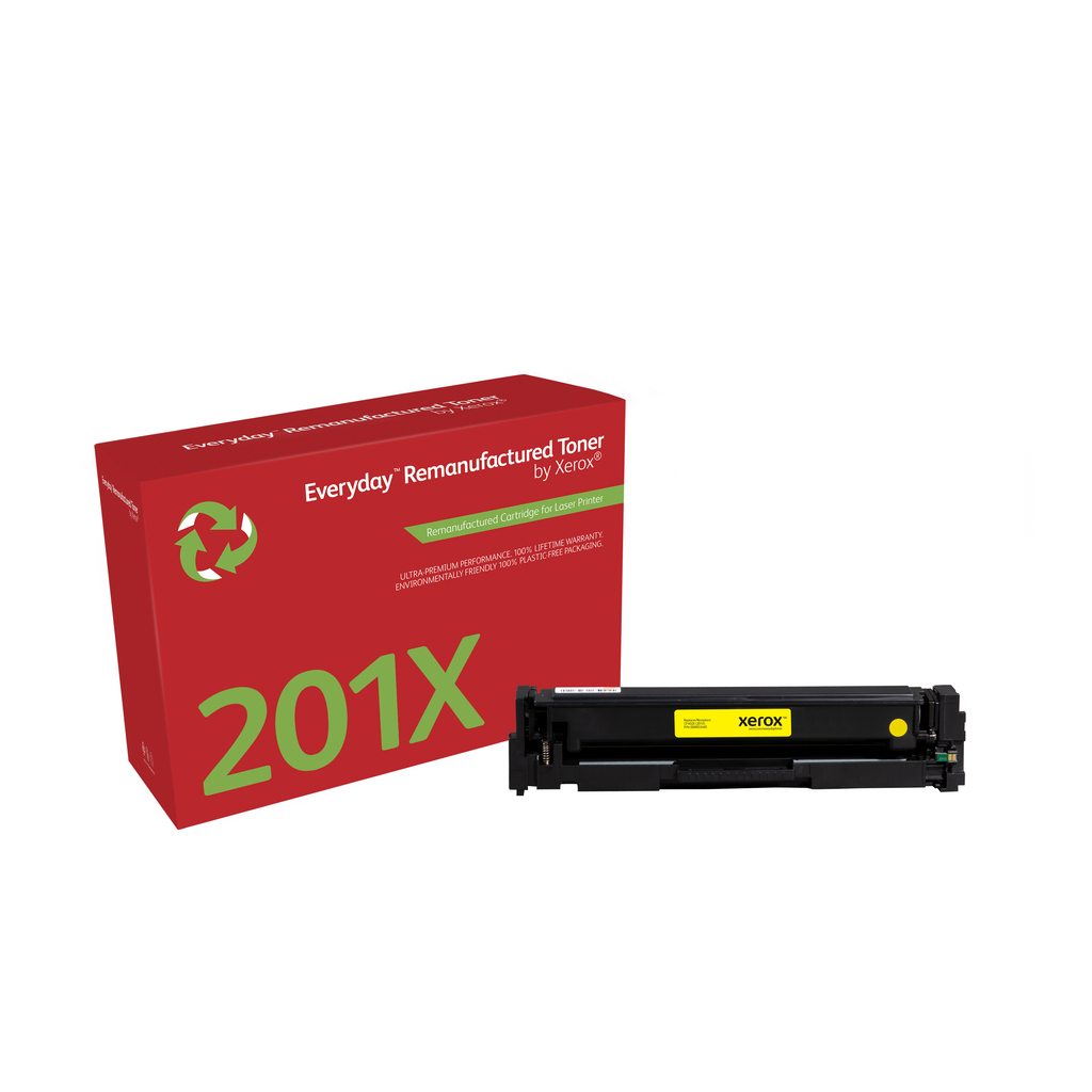 Everyday™ Yellow Remanufactured Toner by Xerox compatible with HP 201X (CF402X), High capacity