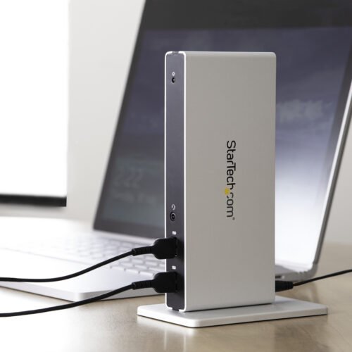 StarTech.com Dual-Monitor USB 3.0 Docking Station with DVI and Vertical Stand - Image 6