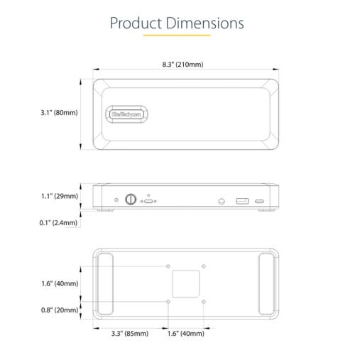 StarTech.com DK31C3MNCRUE laptop dock/port replicator Wired USB 3.2 Gen 2 (3.1 Gen 2) Type-C - Image 6