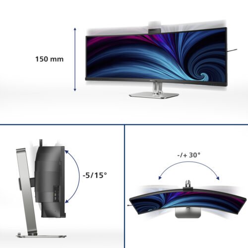 Philips 49B2U6903CH/00 computer monitor 124.5 cm (49") 5120 x 1440 pixels Dual QHD LCD Grey - Image 5