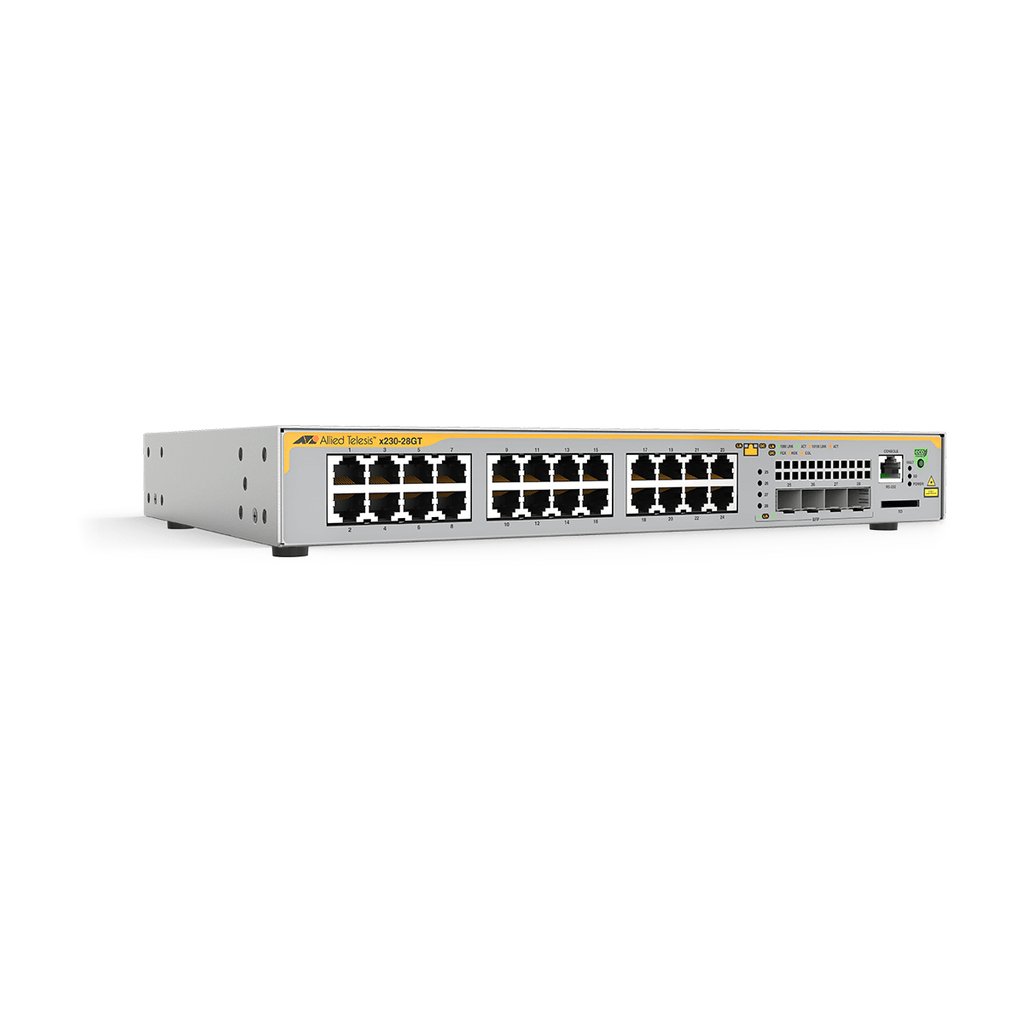 Allied Telesis AT-x230-28GT Managed L2+/L3 Gigabit Ethernet (10/100/1000) Grey, Yellow