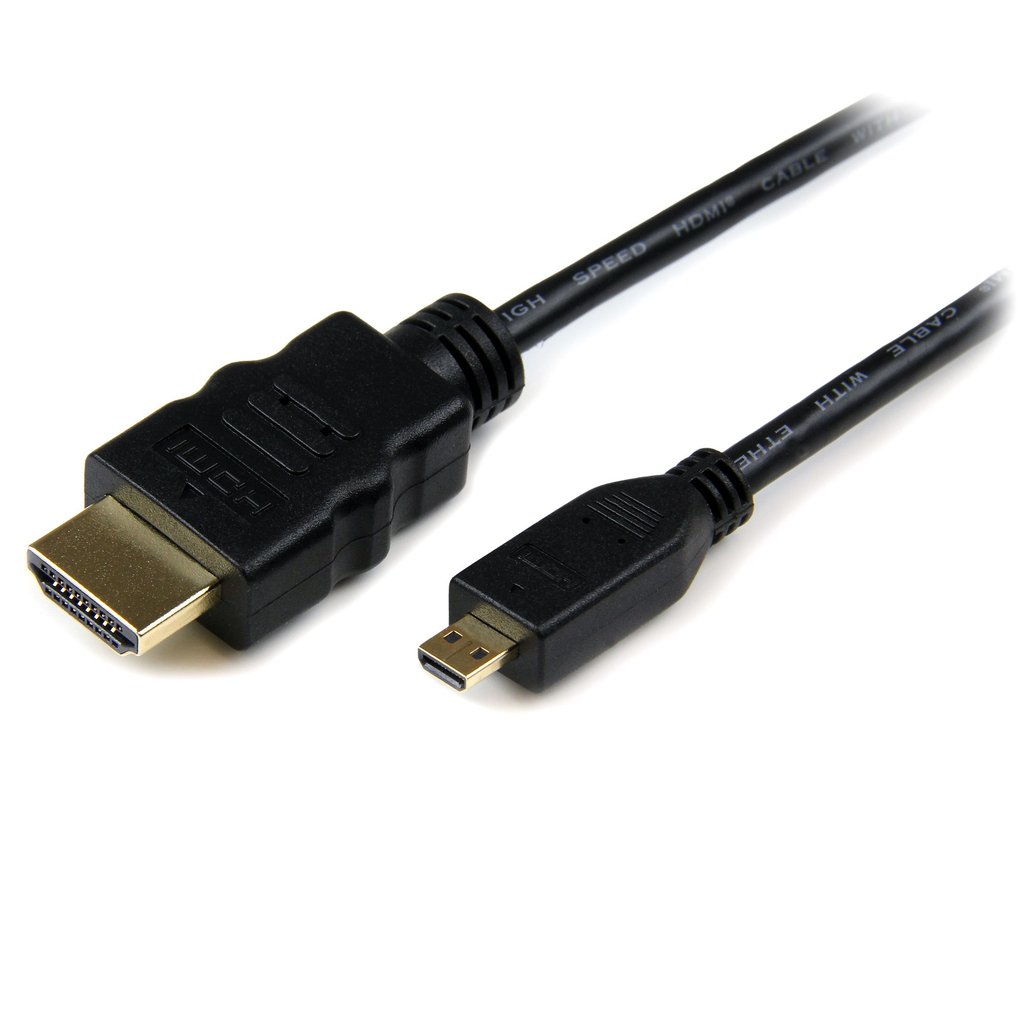 StarTech.com 1m Micro HDMI to HDMI Cable with Ethernet - 4K 30Hz Video - Durable High Speed Micro HDMI Type-D to HDMI 1.4 Adapt