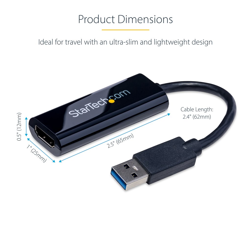 StarTech.com USB 3.0 to HDMI Adapter, USB to HDMI Monitor Converter for Windows, 1080P (no support for macOS/ChromeOS/Linux) - - Image 10