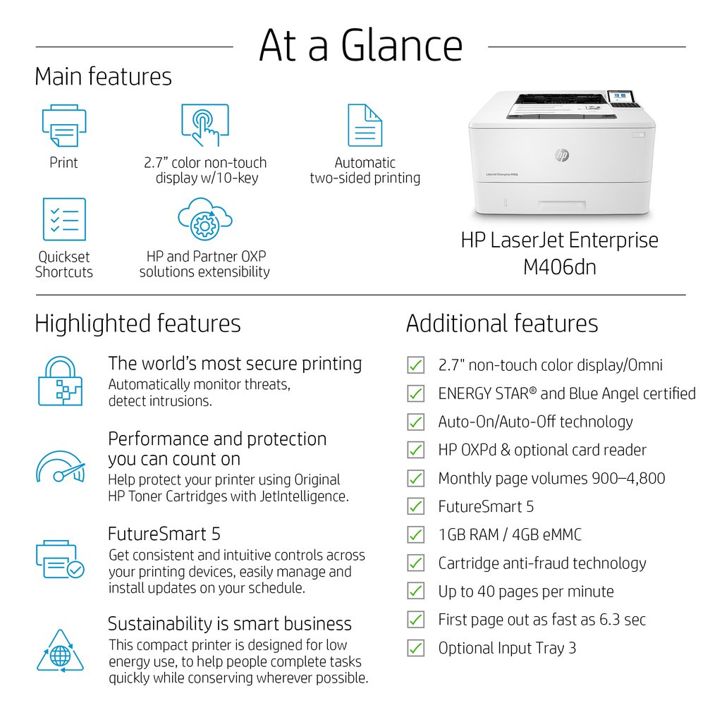 HP LaserJet Enterprise M406dn - Image 7