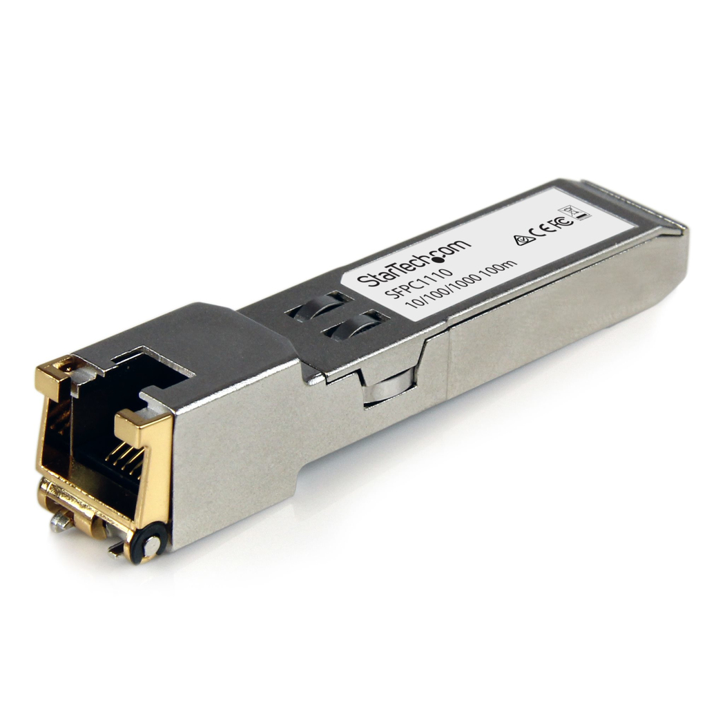 StarTech.com Cisco SFP-GE-T Compatible SFP Transceiver Module - 10/100/1000BASE-TX~Cisco SFP-GE-T Compatible SFP Module - 1000B