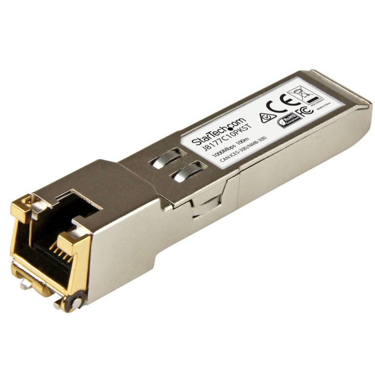 StarTech.com HP J8177C Compatible SFP Transceiver Module - 1000BASE-T - 10 Pack~10 pack HPE J8177C Compatible SFP Module - 1000