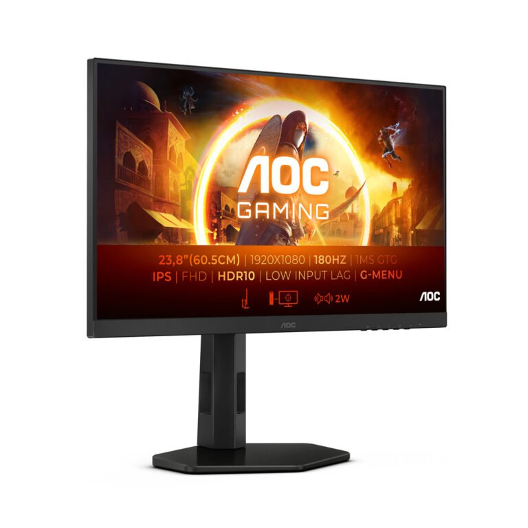 AOC 24G4X computer monitor 60.5 cm (23.8") 1920 x 1080 pixels Full HD LCD Black, Grey