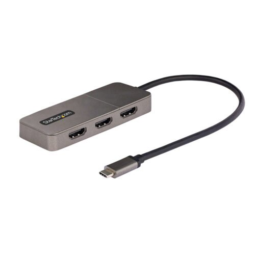 StarTech.com 3-Port USB-C MST Hub - USB Type-C to 3x HDMI Multi-Monitor Adapter for Laptop - Triple HDMI up to 4K 60Hz with DP