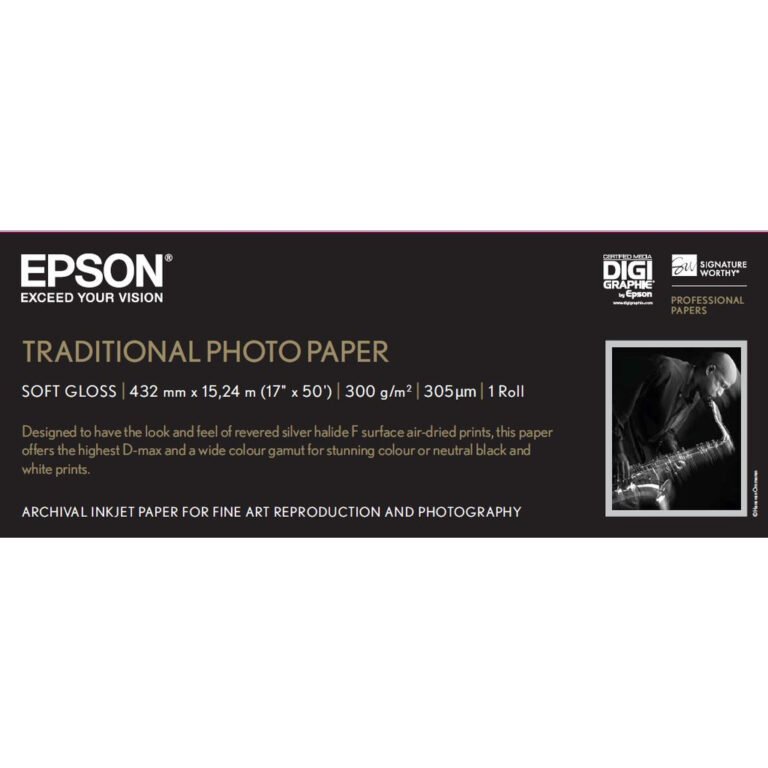 Epson Traditional Photo Paper, 17"x 15m