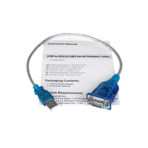 StarTech.com 17in (43cm) 1-Port USB to RS232 DB9 Serial Adapter Cable, USB to Serial Adapter Cable - M/M - Image 6