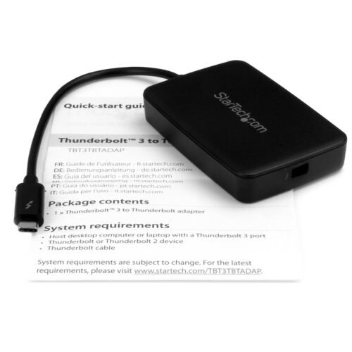 StarTech.com Thunderbolt 3 to Thunderbolt 2 Adapter - TB3 Laptop to TB2 Displays & Devices - Thunderbolt 2 20Gbps or Thunderbol - Image 6