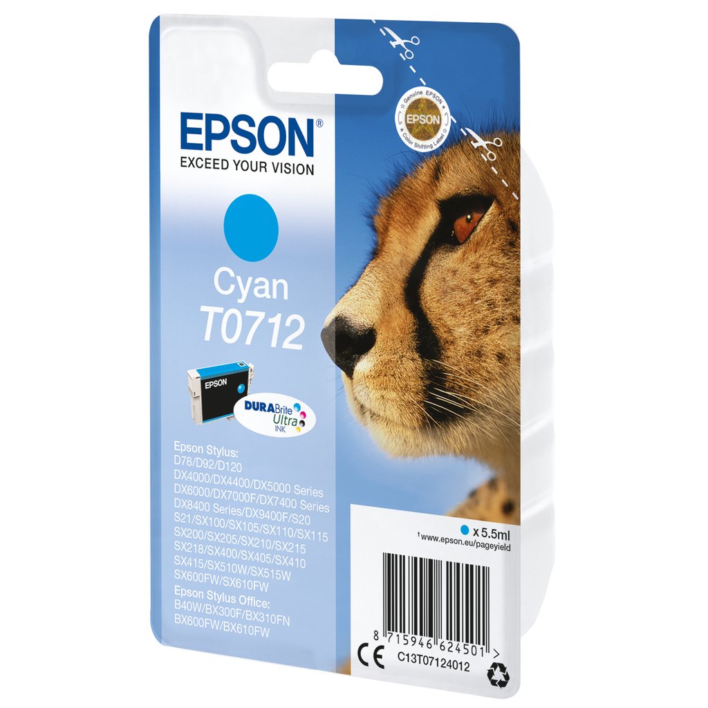 Epson Singlepack Cyan T0712 DURABrite Ultra Ink - Image 2