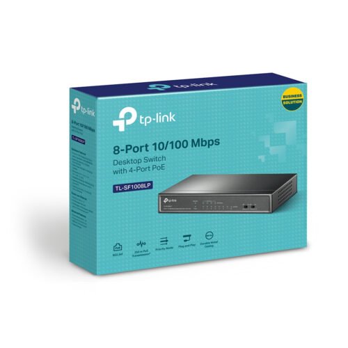 TP-Link TL-SF1008LP network switch Unmanaged Fast Ethernet (10/100) Power over Ethernet (PoE) Black - Image 3
