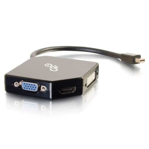 C2G Mini DisplayPort to HDMI, VGA, or DVI Adapter Converter - Black - Image 2