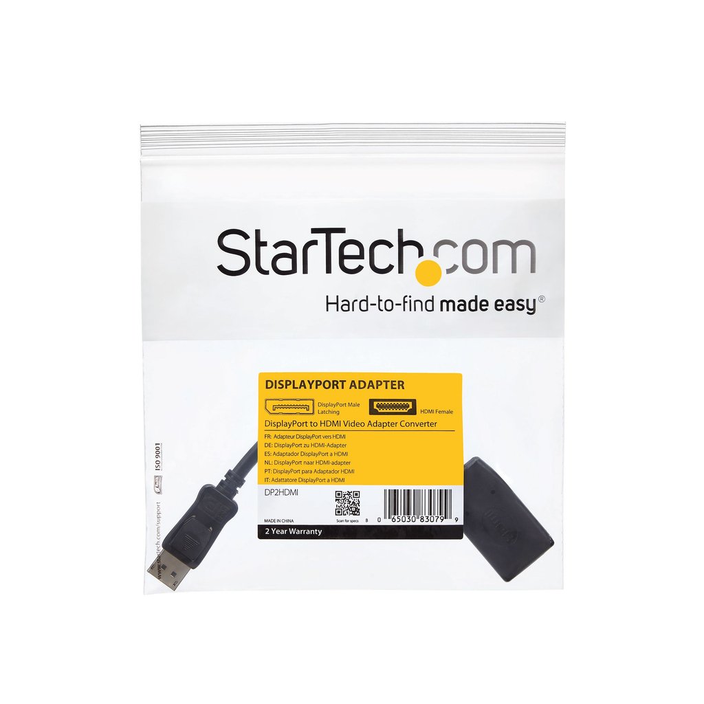 StarTech.com DisplayPort to HDMI Adapter - DP to HDMI Adapter/Video Converter - 1080p - VESA Certified - DP to HDMI Monitor/Dis - Image 2