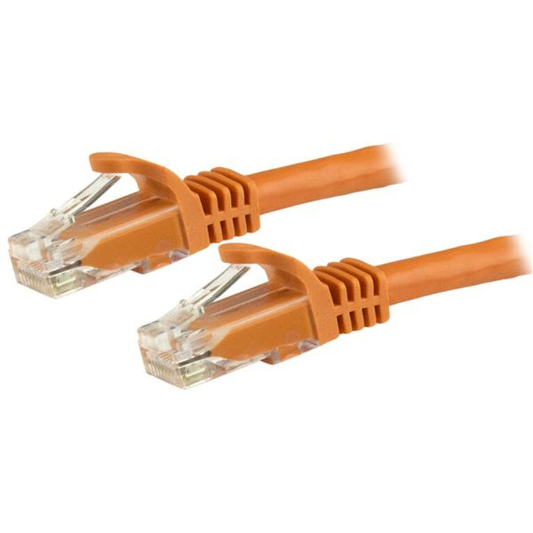 StarTech.com 1.5m CAT6 Ethernet Cable - Orange CAT 6 Gigabit Ethernet Wire -650MHz 100W PoE RJ45 UTP Network/Patch Cord Snagles