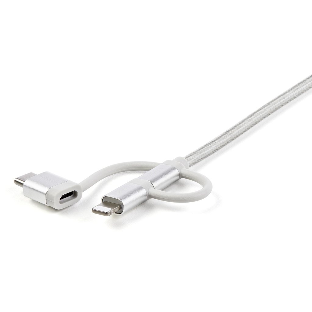 StarTech.com 1 m (3 ft.) USB Multi Charging Cable - USB to Micro-USB or USB-C or Lightning for iPhone / iPad / iPod / Android - - Image 7