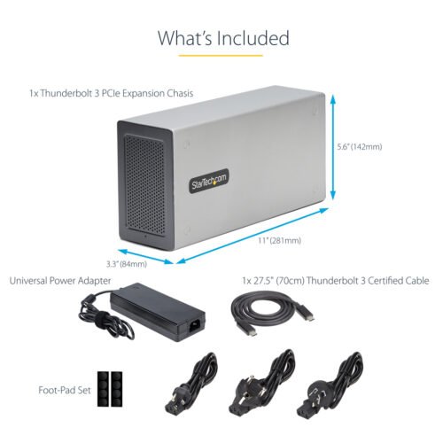 StarTech.com Thunderbolt 3 PCIe Expansion Chassis, External Enclosure W/Dual PCI Express Slots, PCIe Box for Laptops/Desktops/A - Image 9