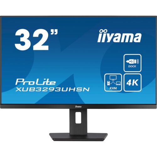 iiyama ProLite 32’’ IPS panel with KVM switch, USB-C dock and RJ45 (LAN) - Image 2
