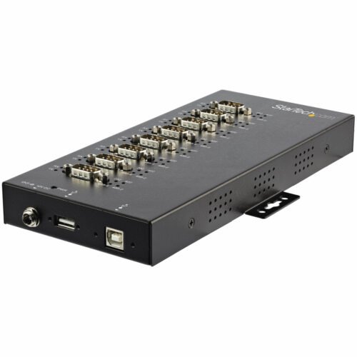 StarTech.com 8 Port Serial Hub USB to RS232/RS485/RS422 Adapter - Industrial USB 2.0 to DB9 Serial Converter Hub - IP30 Rated -