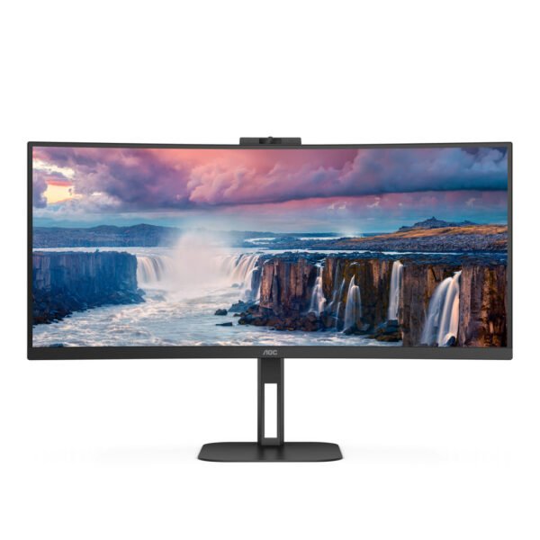 AOC V5 CU34V5CW LED display 86.4 cm (34") 3440 x 1440 pixels Wide Quad HD Black - Image 3