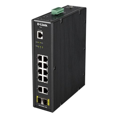 D-Link 12-Port L2 Industrial Smart Managed Switch with 10 x 1GBaseT(X) & 2 x SFP - Image 2