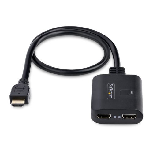 StarTech.com 2-Port HDMI Splitter, 4K 60Hz HDMI 2.0 Video, 4K HDMI Splitter 1 In 2 Out, 1x2 HDMI Display/Output Splitter, HDR/H - Image 3