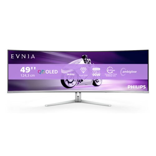 Philips Evnia 8000 49M2C8900L/00 computer monitor 124.2 cm (48.9") 5120 x 1440 pixels Dual QHD QD-OLED White - Image 5