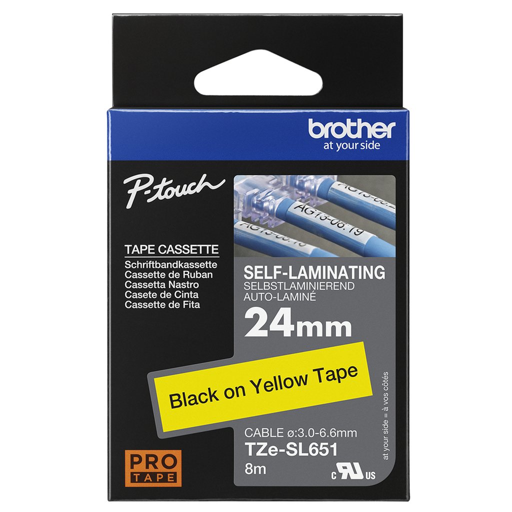 Brother TZE-SL651 label-making tape Black on gold - Image 3