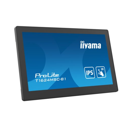 iiyama 15.6” Full HD PCAP 10pt touchscreen monitor with IPS panel technology, integrated media player and a hinged stand on t - Image 2