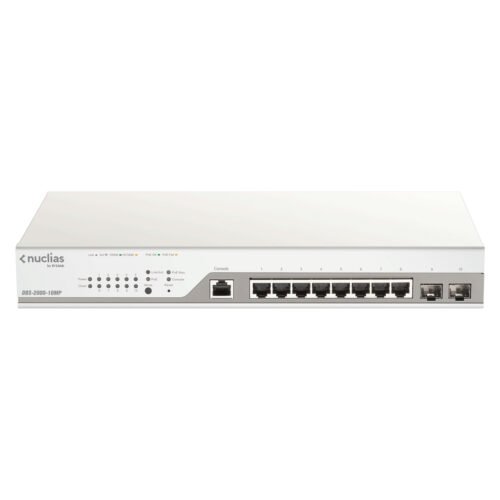 D-Link 10-Port Gigabit PoE+ Nuclias Smart Managed Switch including 2x SFP Ports