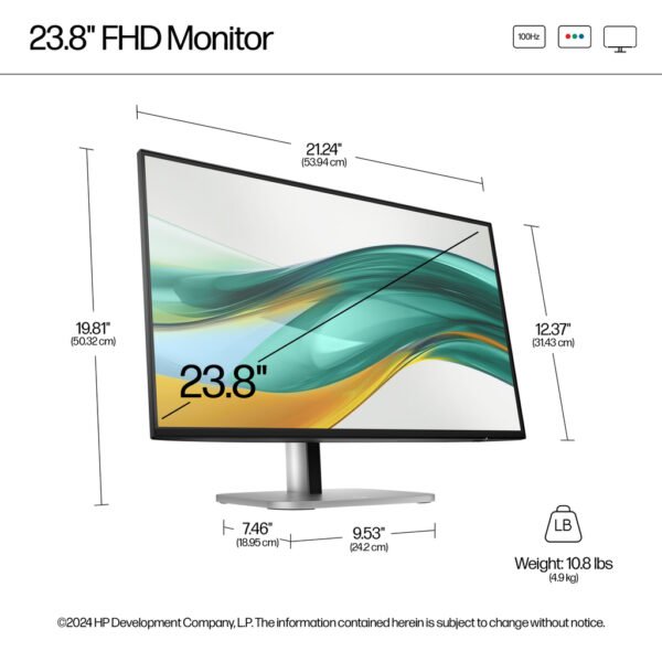 HP Series 5 Pro 23.8 inch FHD Monitor - 524pf - Image 4