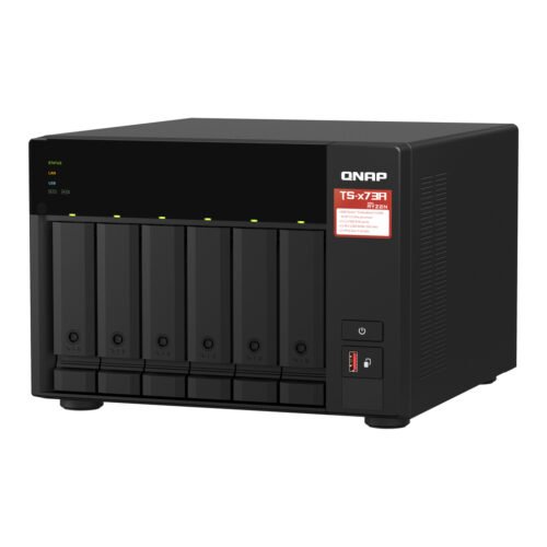 QNAP TS-673A NAS Tower Ryzen Embedded V1500B 8 GB DDR4 0 TB QNAP Turbo System Black - Image 4