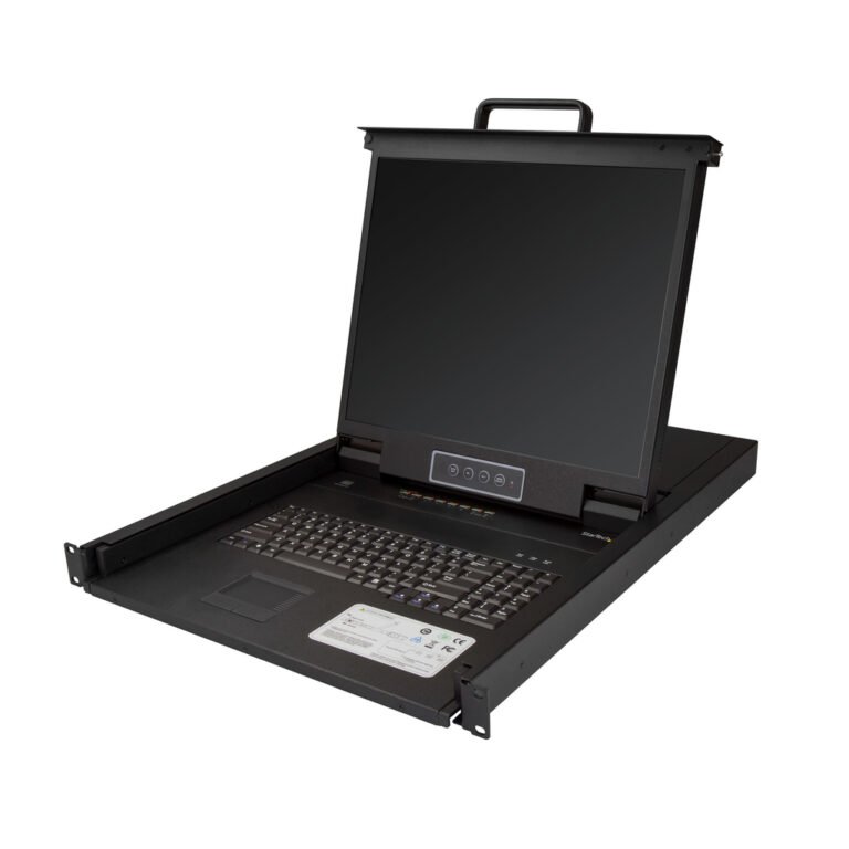 StarTech.com 8 Port Rackmount KVM Console w/ 6ft Cables - Integrated KVM Switch w/ 19" LCD Monitor - Fully Featured 1U LCD KVM