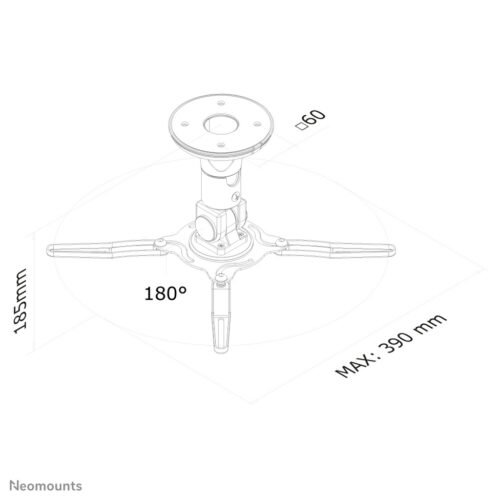 Neomounts BEAMER-C50 Beamer ceiling mount - h 18,5 cm - full motion - Image 2