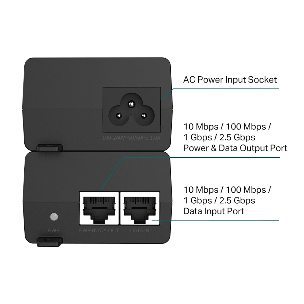 TP-Link Omada 2.5G PoE+ Injector Adapter - Image 3