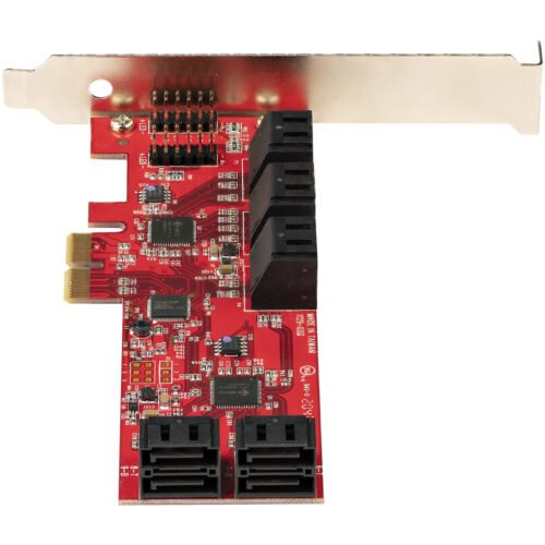 StarTech.com SATA PCIe Card - 10 Port PCIe SATA Expansion Card - 6Gbps - Low/Full Profile - Stacked SATA Connectors - ASM1062 N - Image 12