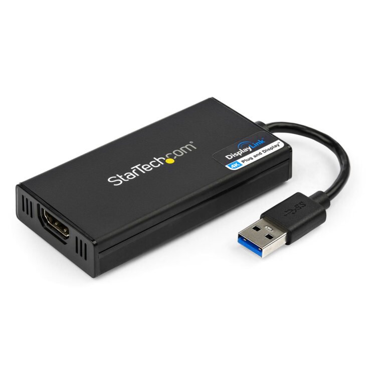 StarTech.com USB 3.0 to HDMI Adapter - 4K 30Hz Ultra HD - DisplayLink Certified - USB Type-A to HDMI Display Adapter Converter