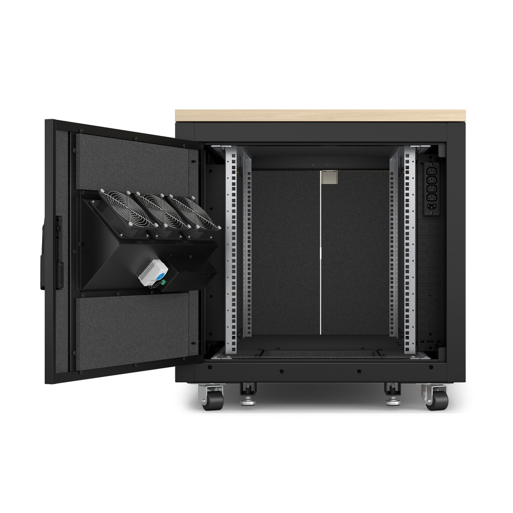 APC NetShelter Soundproof, 12U, Server Rack Enclosure, Maple - Image 3