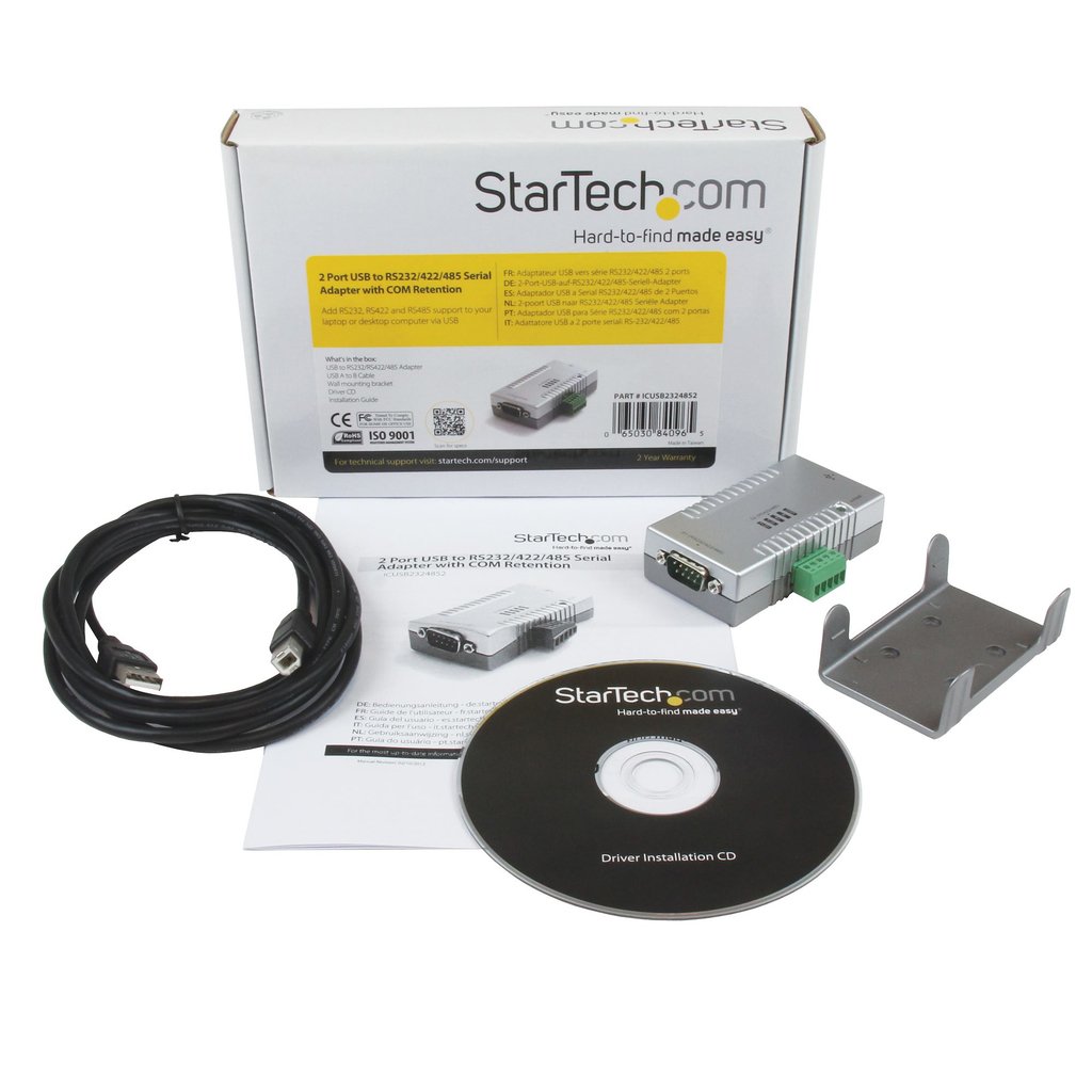 StarTech.com 2 Port USB to RS232 RS422 RS485 Serial Adapter with COM Retention - Image 3