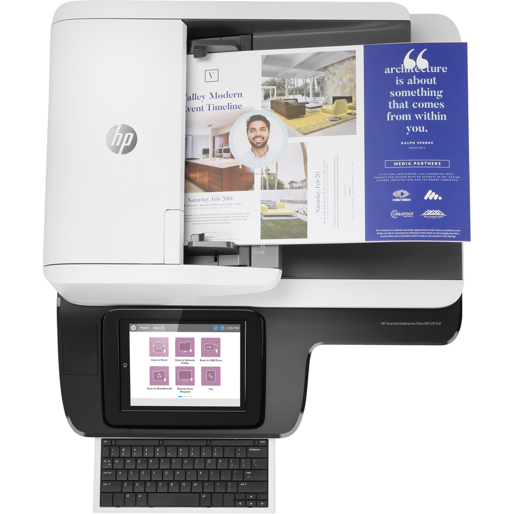 HP Scanjet Enterprise Flow N9120 fn2 Flatbed & ADF scanner 600 x 600 DPI A3 Black, White - Image 6