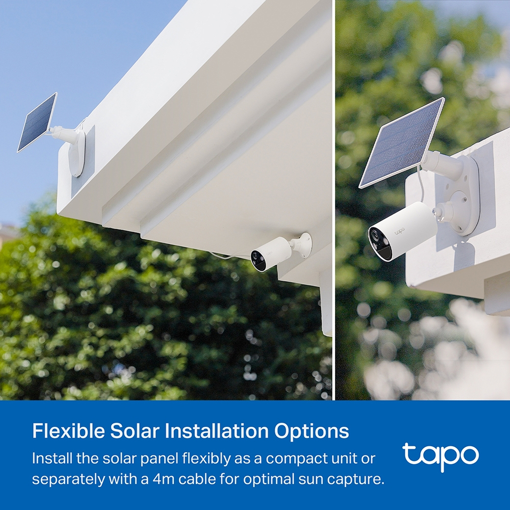 TP-Link Tapo Solar Panel SPEC: 5.2V 2.5W FEATURE: Type-C Charging Port, Non-Stop Power, Flexible Solar Installation, Works with - Image 6