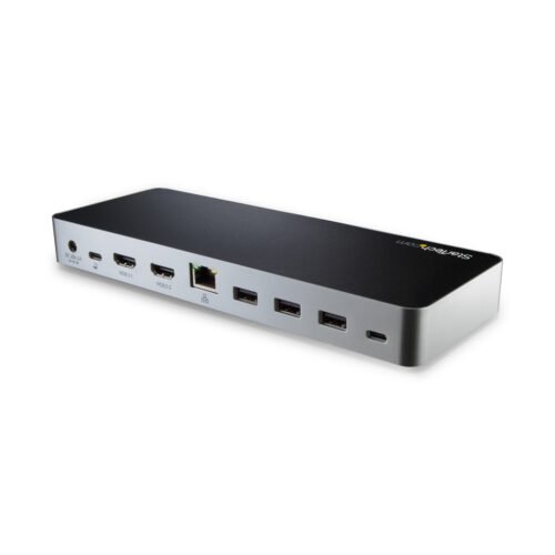 StarTech.com Dual Monitor USB C Docking Station with 60W Power Delivery for Windows Laptops - USB C to HDMI / DVI Dock - USB 3. - Image 11