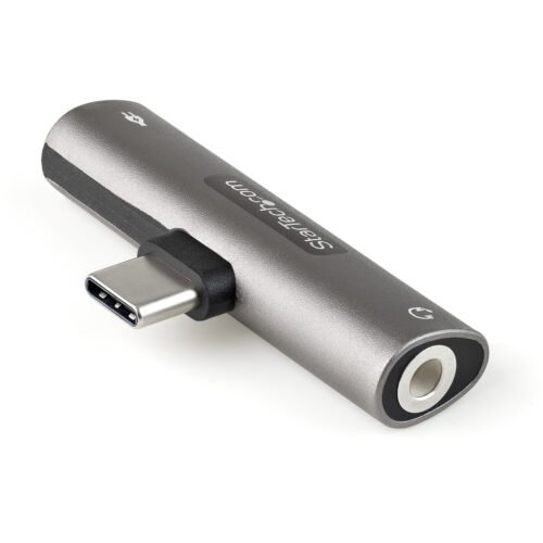 StarTech.com USB C Audio & Charge Adapter - USB-C Audio Adapter w/ 3.5mm TRRS Headphone/Headset Jack and 60W USB Type-C Power D - Image 3