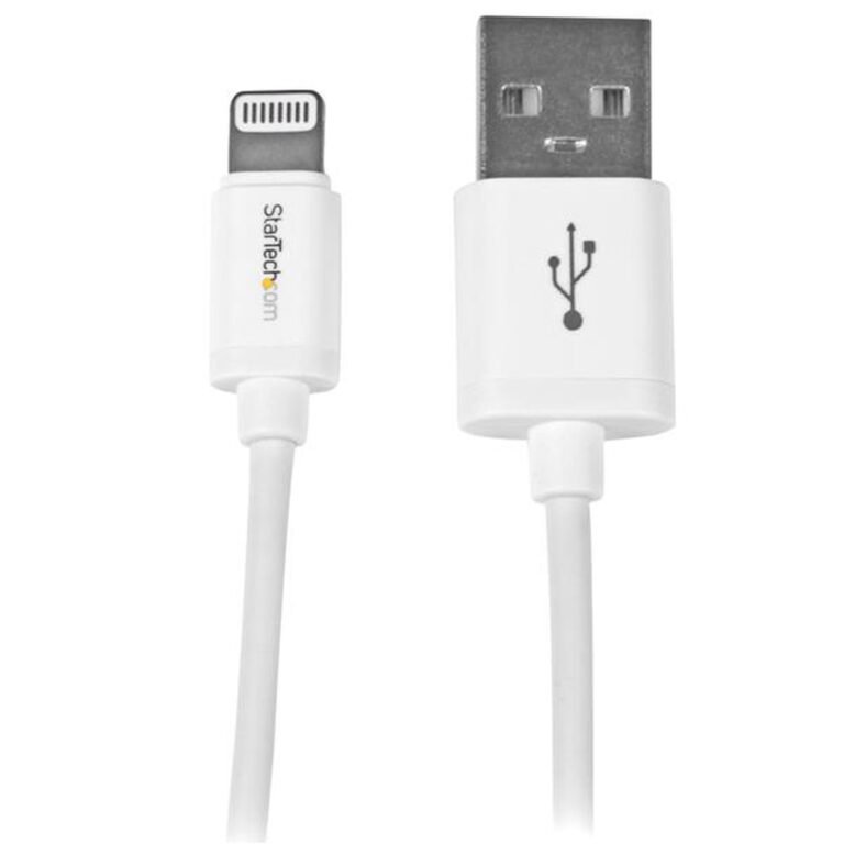 StarTech.com 1 m (3 ft.) USB to Lightning Cable - iPhone / iPad / iPod Charger Cable - High Speed Charging Lightning to USB Cab