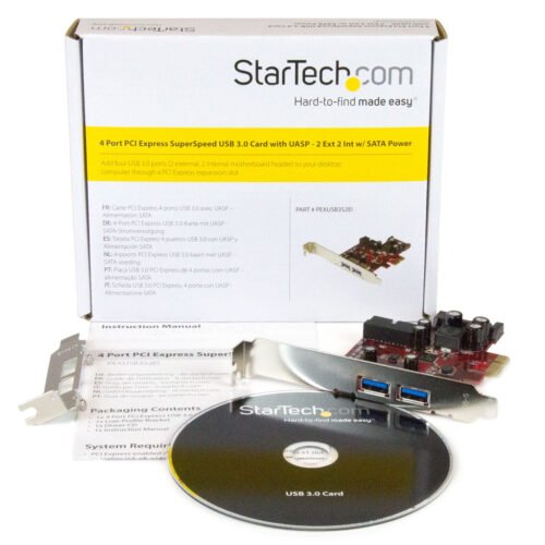 StarTech.com 4 Port PCI Express USB 3.0 Card - 2 External & 2 Internal - SATA Power - UASP Support - 2x Internal (IDC) Motherbo - Image 5