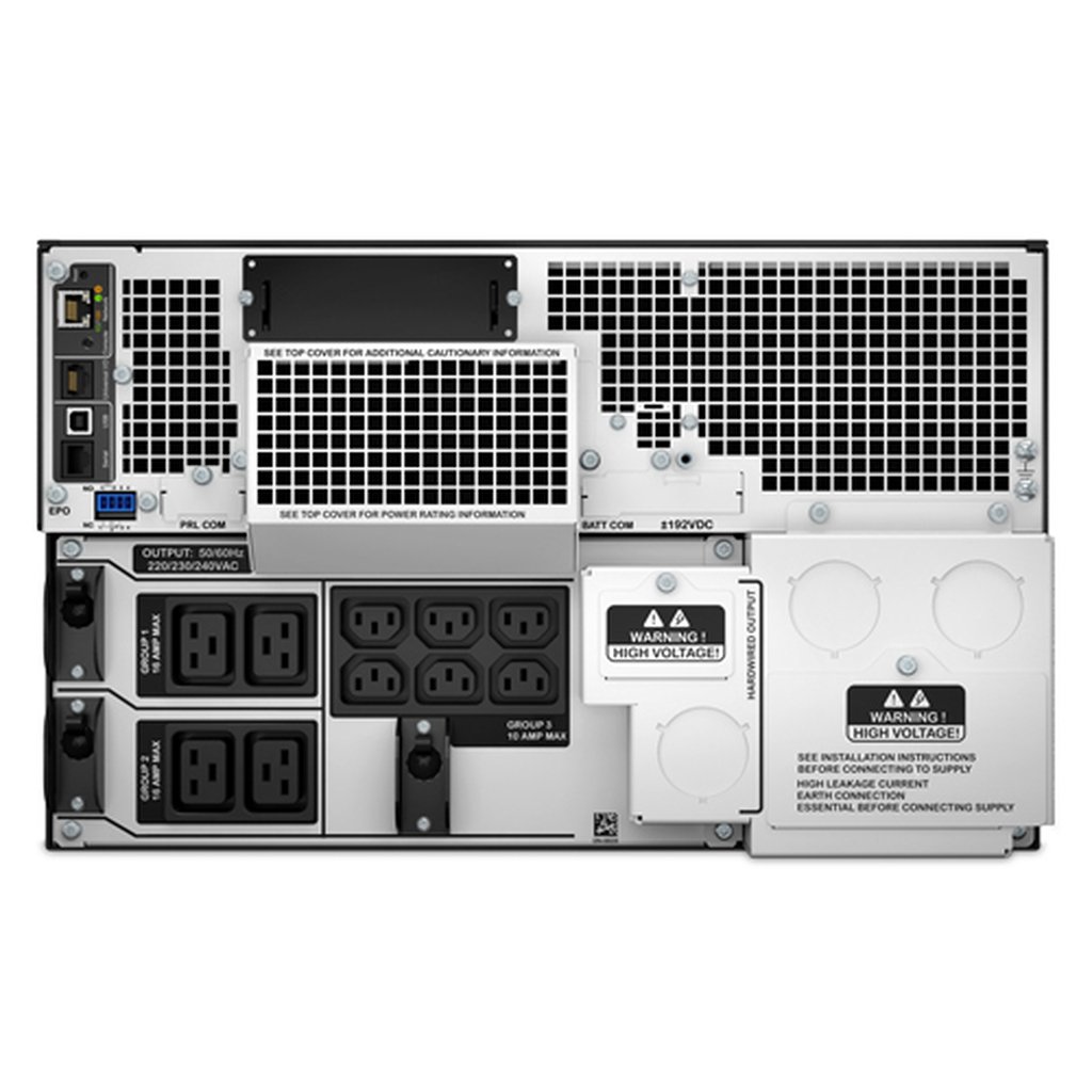 APC Smart-UPS On-Line SRT8KRMXLI - 8kW/VA, 6x C13 + 4x C19 + hardwire 1phase output, rack mountable, Embedded NMC - Image 4