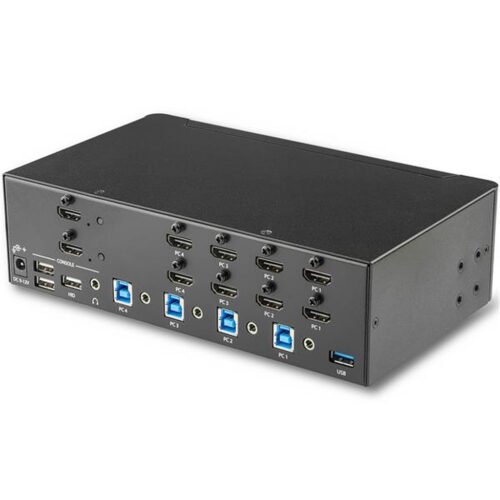 StarTech.com 4 Port HDMI KVM Switch - 4K 30Hz - Dual Display - Image 10
