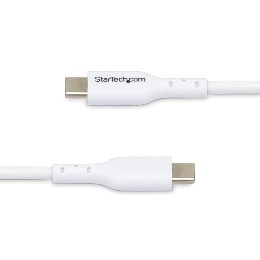 StarTech.com 3m (9.8ft) White USB-C Charging Cable, USB C Cable, USB 2.0 Type-C Laptop Charger Cord, 60W 3A Power Delivery, TPE - Image 4