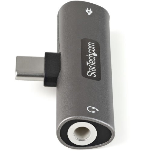 StarTech.com USB C Audio & Charge Adapter - USB-C Audio Adapter w/ 3.5mm TRRS Headphone/Headset Jack and 60W USB Type-C Power D - Image 7